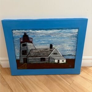 Hand Painted Art “Weathered Through The Storm” Wood Islands Painting.